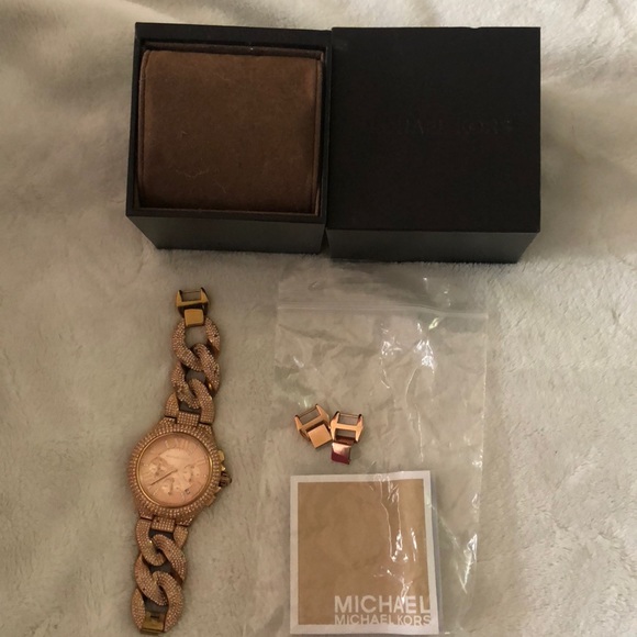 Mk rose gold watch
